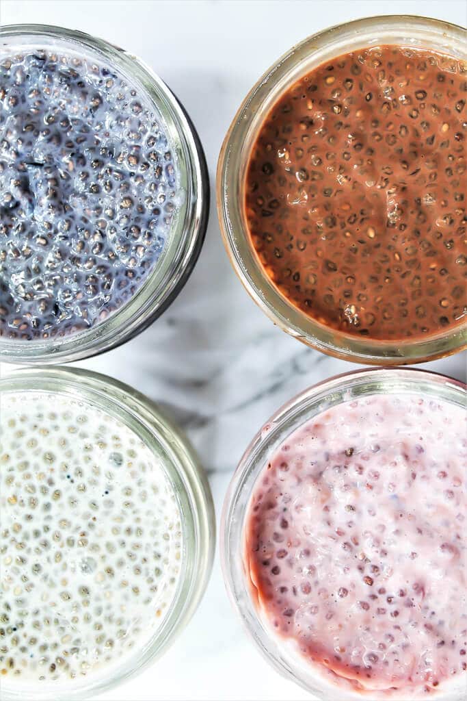 Easy chia seed pudding that you can make ahead and keep in the fridge ready to grab and go.